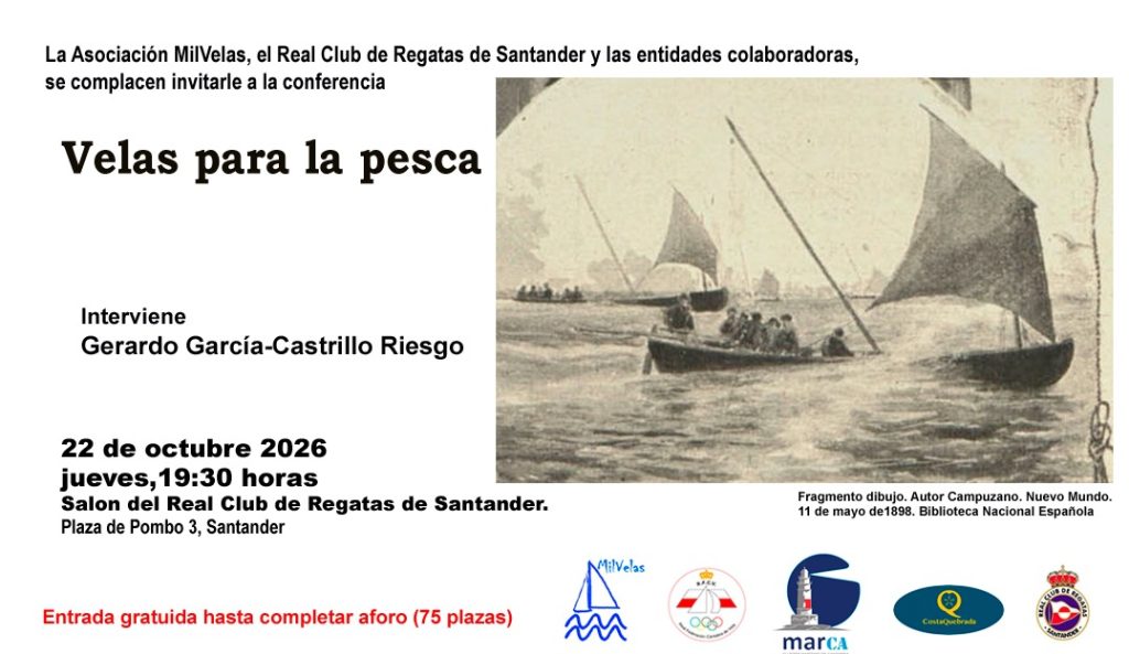 La conferencia «Velas para la pesca» repasará la historia de las embarcaciones tradicionales