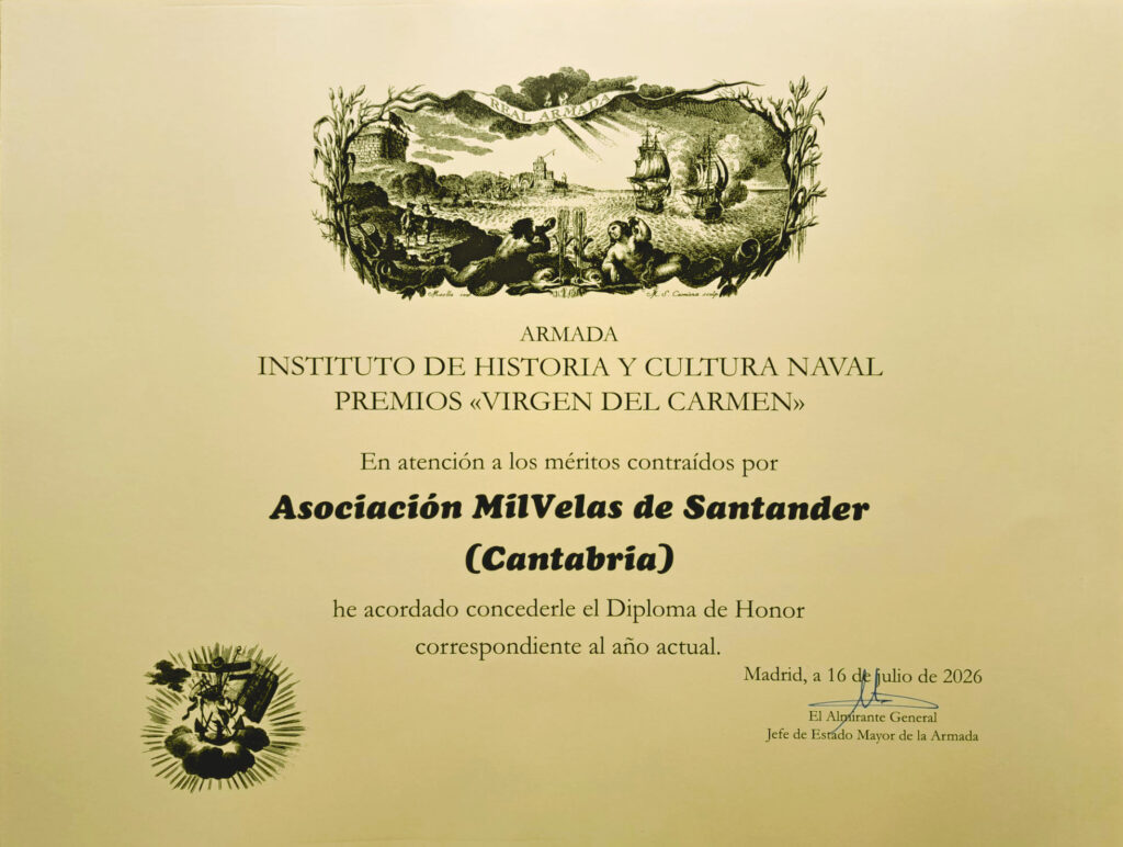 La asociación cultural MilVelas recibe el Diploma de Honor de los Premios Virgen del Carmen 2026